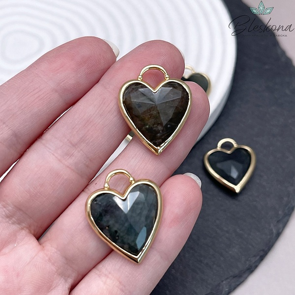 23,5*19 мм,Подвеска Сердце Лабрадор ,цвет золото