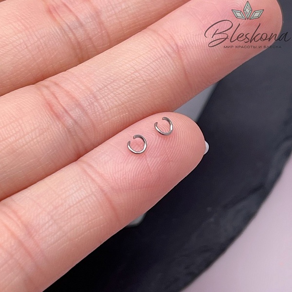 3*0,5 мм Цвет серебро, Колечки разъемные уп. 1 гр