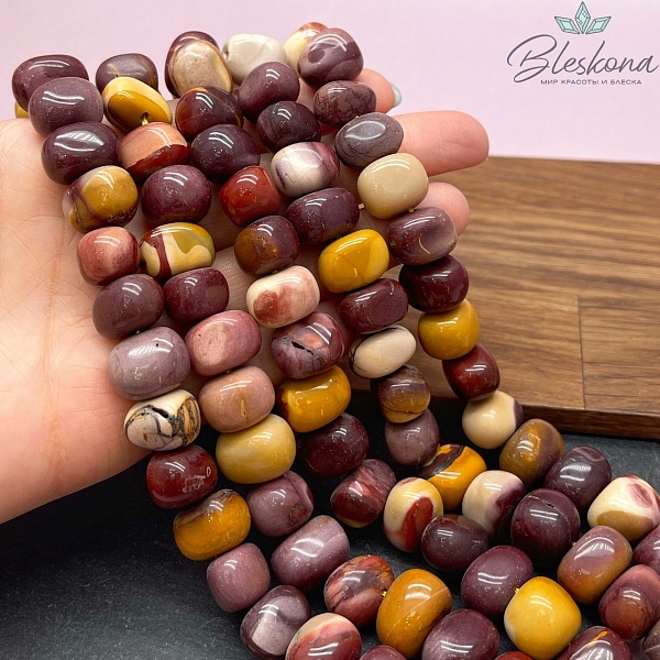 Яшма Мукаит галтовка 10*15 мм