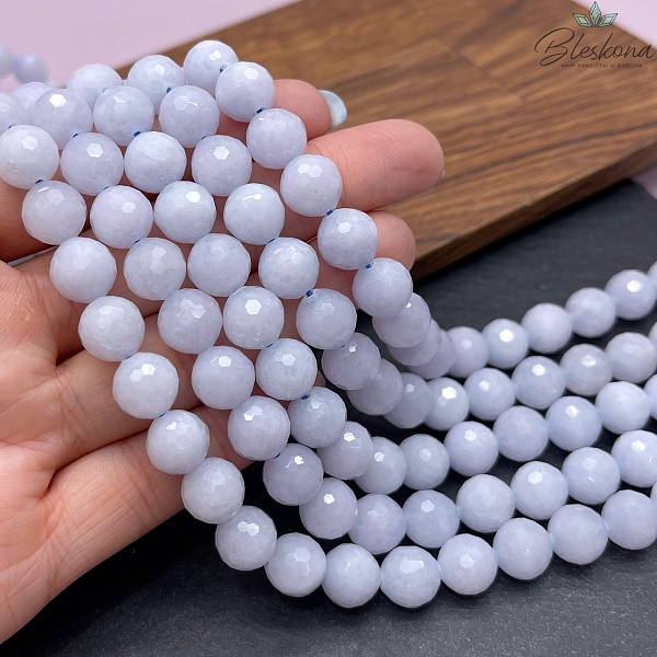 ⌀10мм Аквамарин шар огранка №2