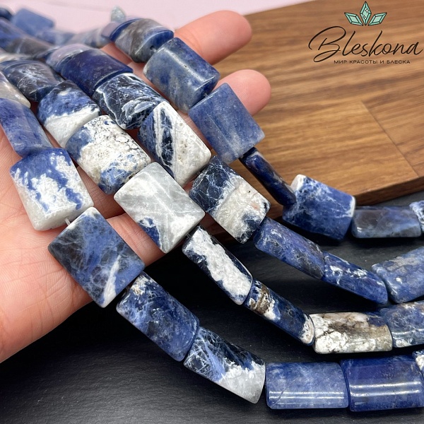 Содалит прямоугольник 20*15 мм №1