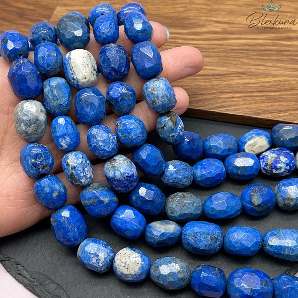 Лазурит галтовка огранка (15-20)*(12-13) мм 