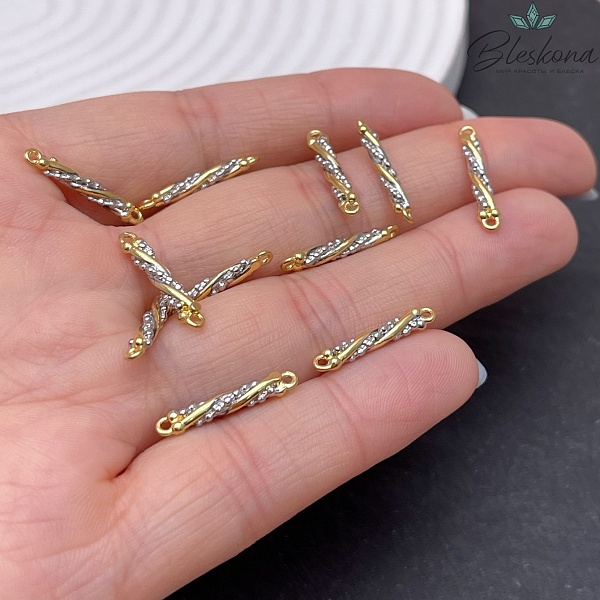 18*3 мм Цвет биколор, Коннектор палочка витая