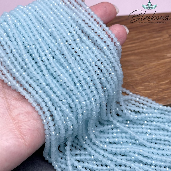 Лунный камень голубой тонированный (имитация) 3 мм