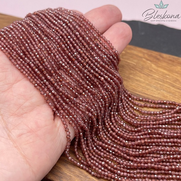 Гранат кофейный алмазная огранка 2 мм