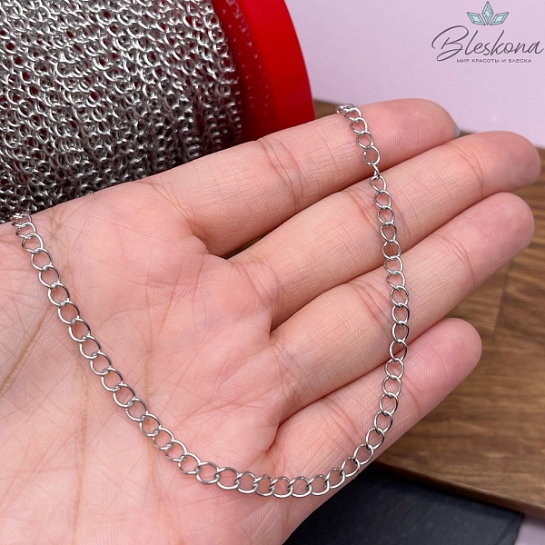 Цепь №6 Цвет серебро 5*3,5 мм