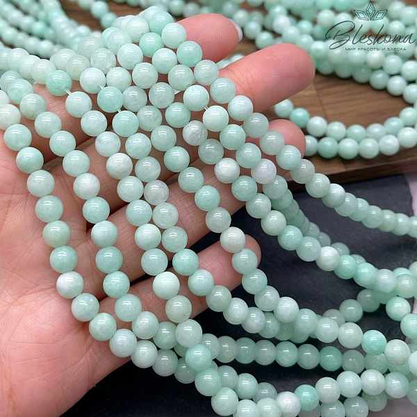 Кварц (тонированный) мятный 6 мм