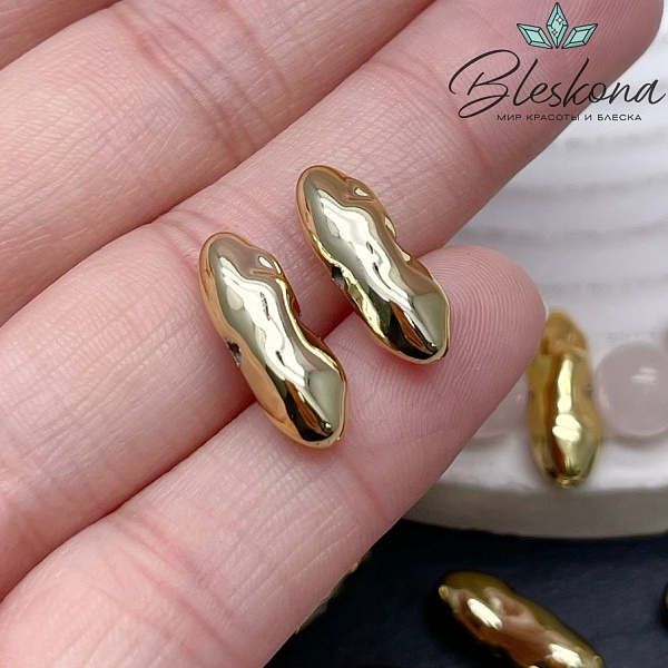 6*17 мм Цвет золото, Бусина фриформ