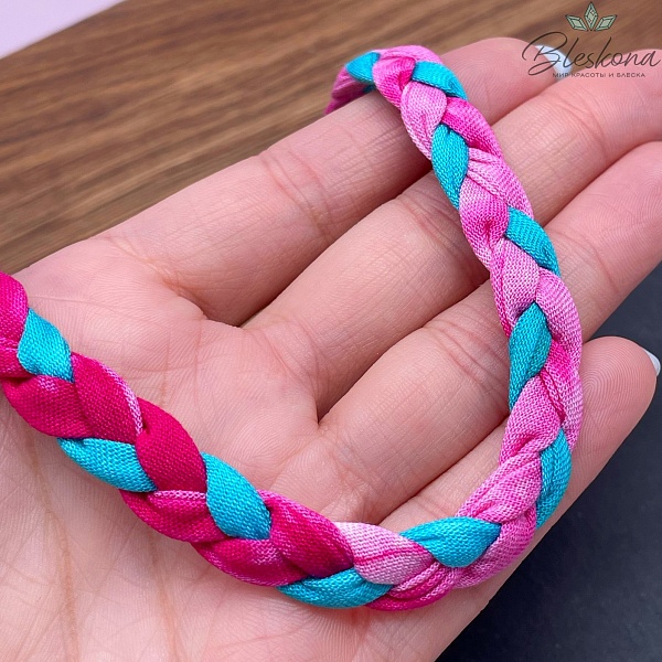 Шнурок косичка под кулон цвет микс №3, золото 40 см