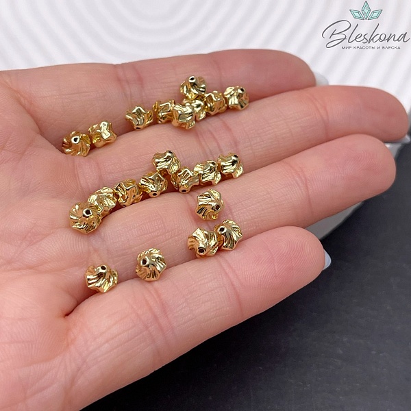 5,5*5,7 мм Цвет золото, Бусина-разделитель 