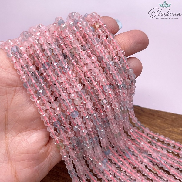 Морганит алмазная огранка №4 4 мм