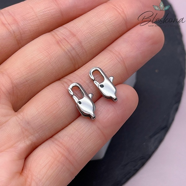 15 мм Цвет серебро, Замок лобстер