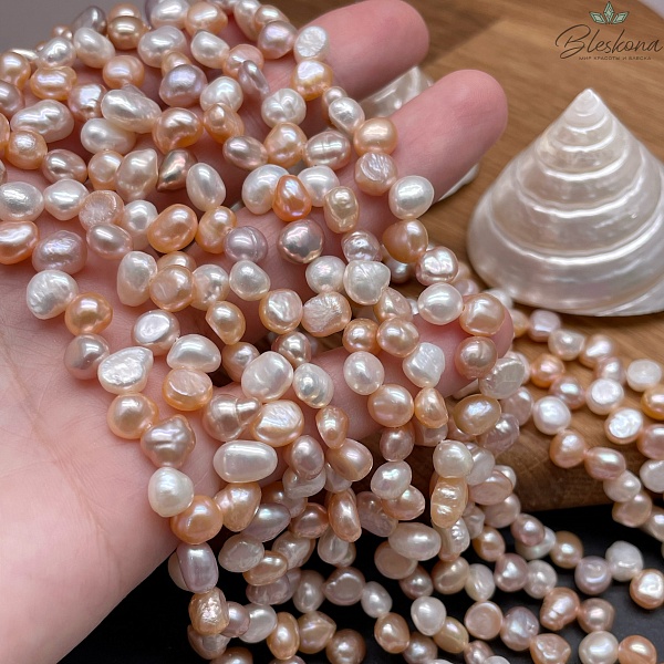 Жемчуг барочный микс смещенный центр 6,5-8 мм 