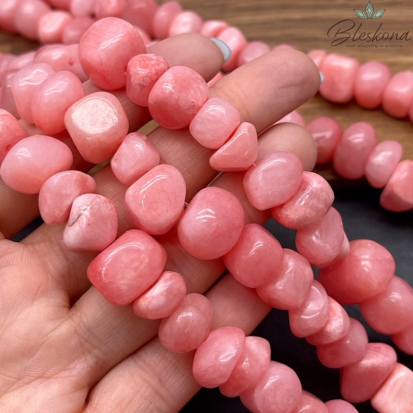 Оникс фриформ розовый (6-10)*(10-15) мм