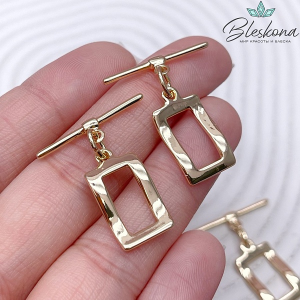 20*11,4 мм Цвет золото, Замок Тогл Прямоугольник