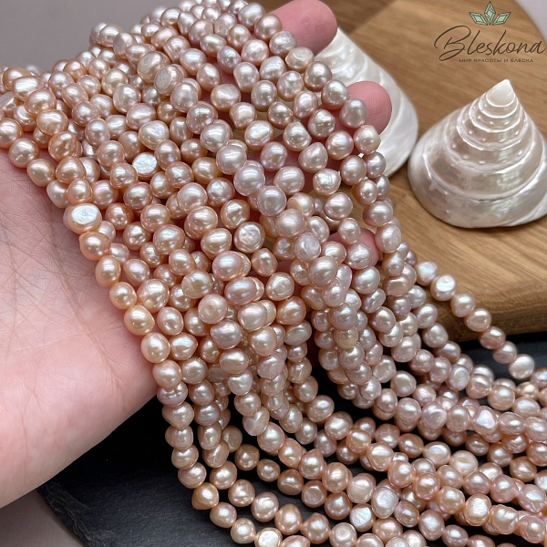 Жемчуг барочный фиолетовый 6,5-7,5 мм 