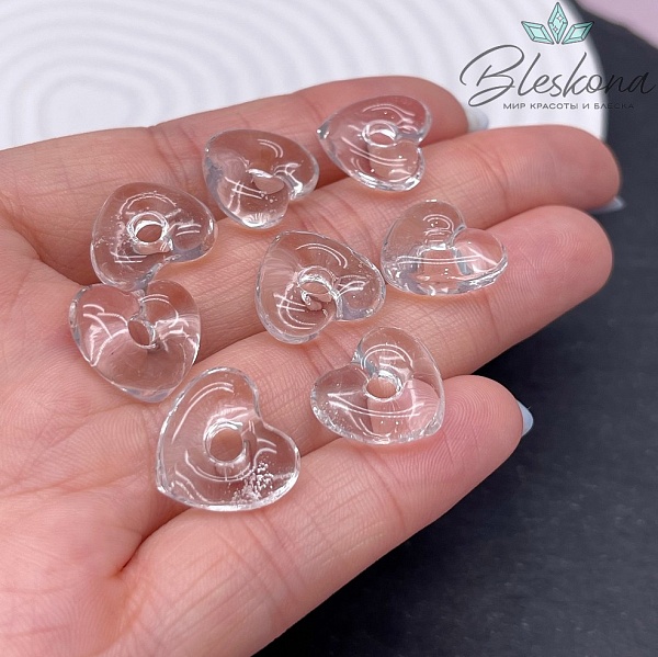 14*15 мм Подвеска сердце прозрачное