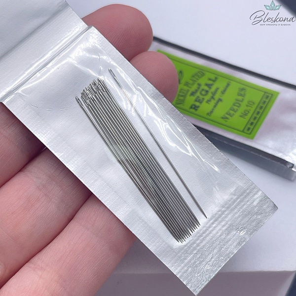 Иглы для бисера сталь №10 уп. 5 блистеров