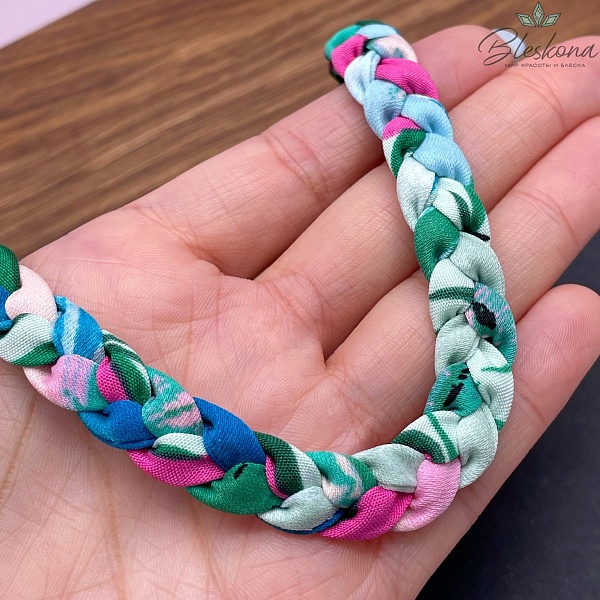 Шнурок косичка под кулон цвет микс №1, золото 40 см