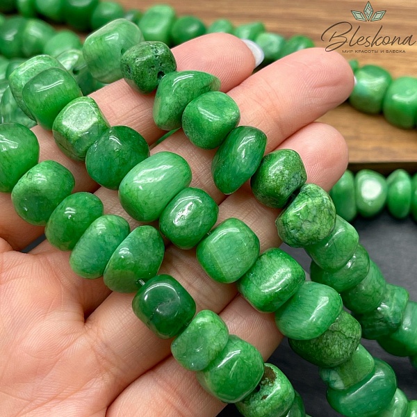 Оникс фриформ темно- зеленый №1 (6-10)*(10-15) мм