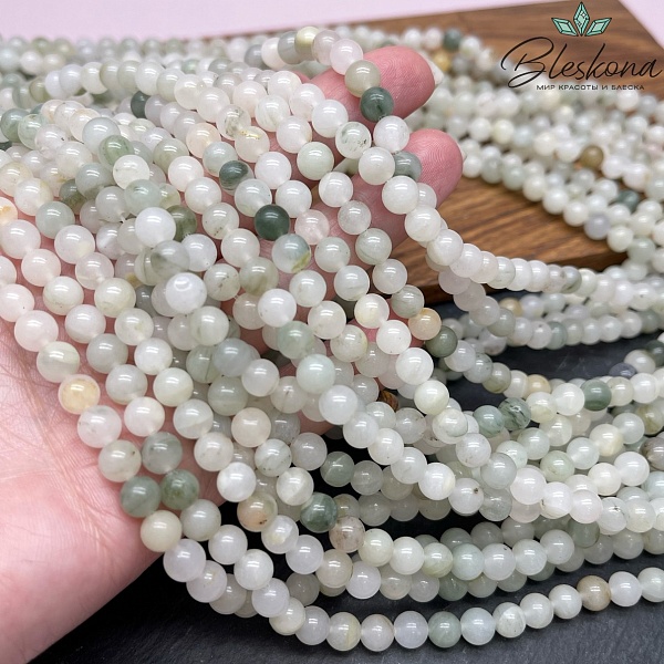 Жадеит зеленый №4 6 мм