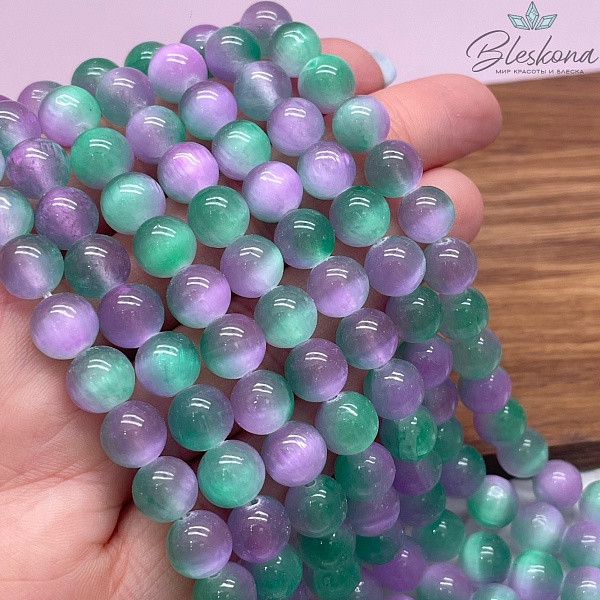 Селенит зелено-фиолетовый (тонированный) 8,5 мм 