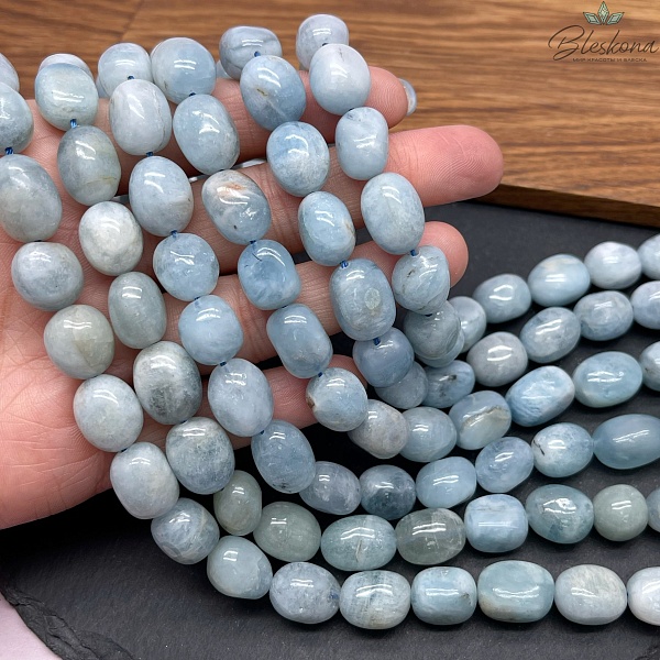 Аквамарин галтовка №4 (13-14)*(9-11) мм