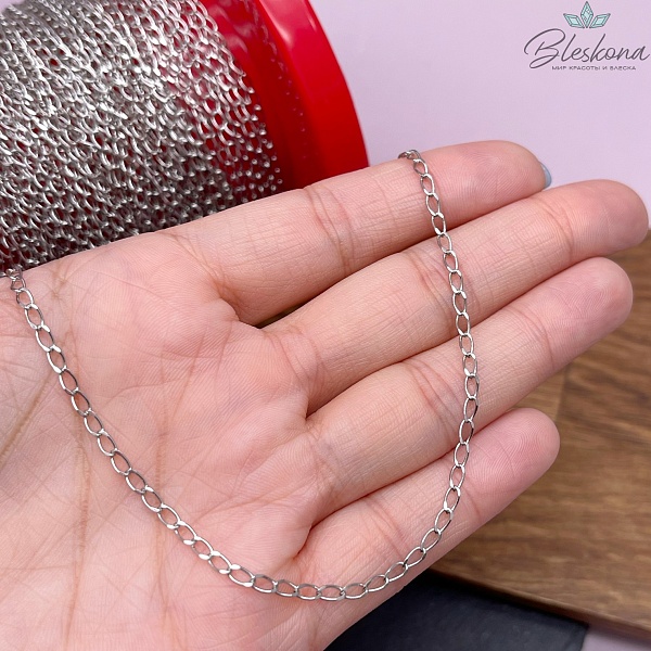 Цепь №5 Цвет серебро 4,5*2,4 мм