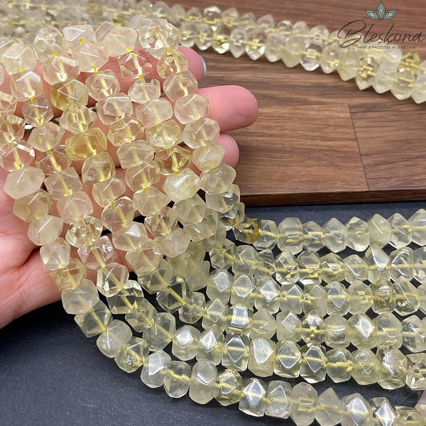 Кварц Лимонный фриформ огранка (9-10)*(9-10) мм