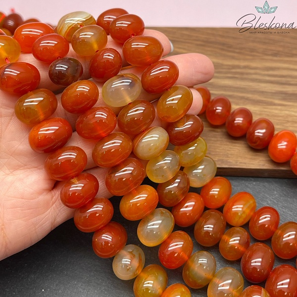 Агат галтовка 12*16 мм 