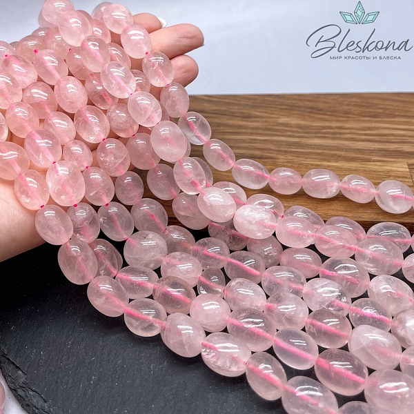 Розовый кварц галтовка №2 (13-16)*(11-12) мм