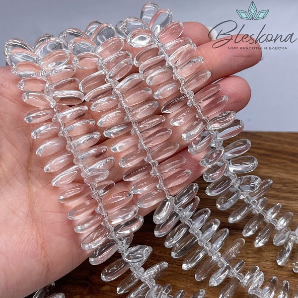 7,5*13,5 мм Стекло Lux, капля, цвет прозрачный