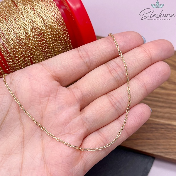 Цепь №4-1 Цвет золото 3*1,7 мм