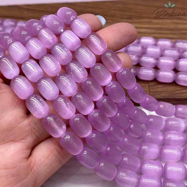 Селенит фиолетовый (тонированный) бочата 12*8 мм 