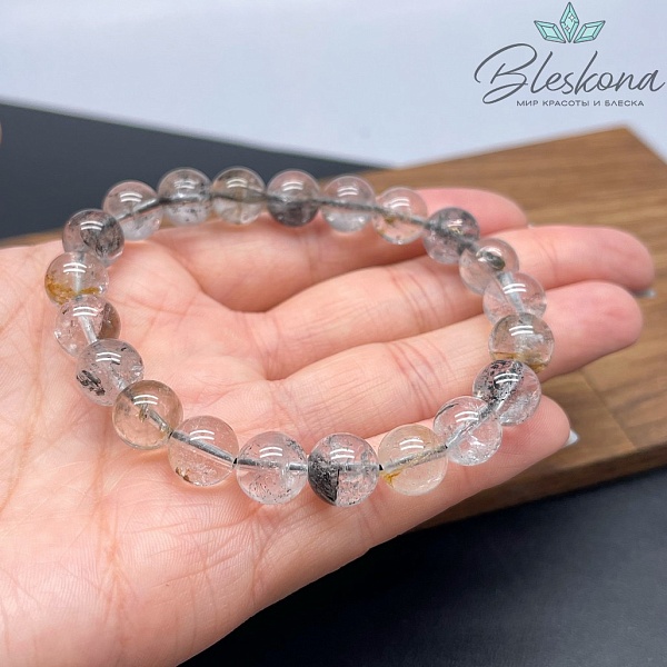 Херкимерский алмаз (кварц) №4 9,5 мм сет 18 см
