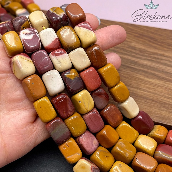 Яшма Мукаит прямоугольник фриформ 15*11 мм