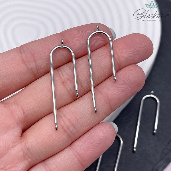 40*11,5 мм Цвет серебро, Коннектор Коромысло