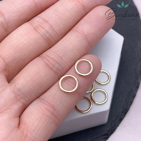 Колечки неразъемные,цвет золото уп.1гр  8*1мм Люкс 