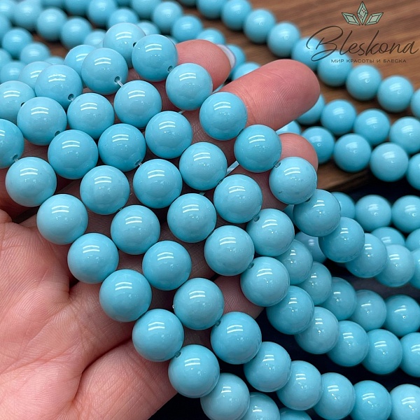Оникс голубой (имитация) 10 мм 