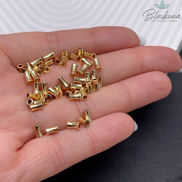 5*3 мм Цвет золото, Бусина песочные часы