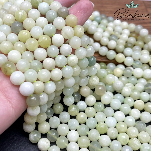 Жадеит зеленый №6 8 мм