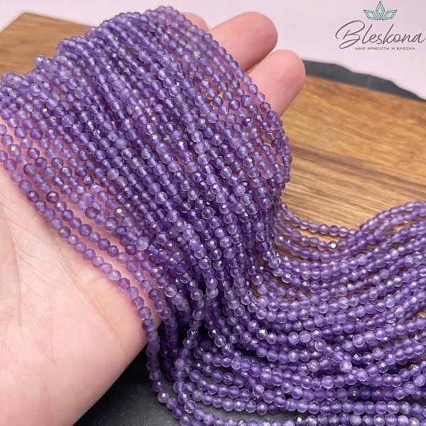 Аметист алмазная огранка №3 3 мм