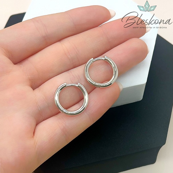 17 мм Цвет серебро, Швензы бублик Конго Люкс