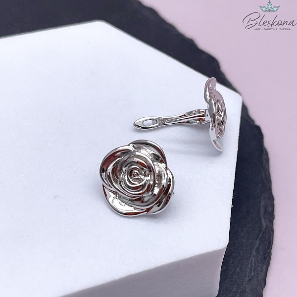 16 мм Цвет серебро, Швензы Роза Люкс