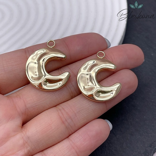 27,5*21,5 мм, Цвет золото, Подвеска Полумесяц (луна)