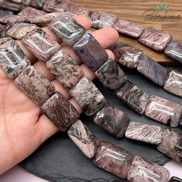 Агат прямоугольник №3 25*18 мм