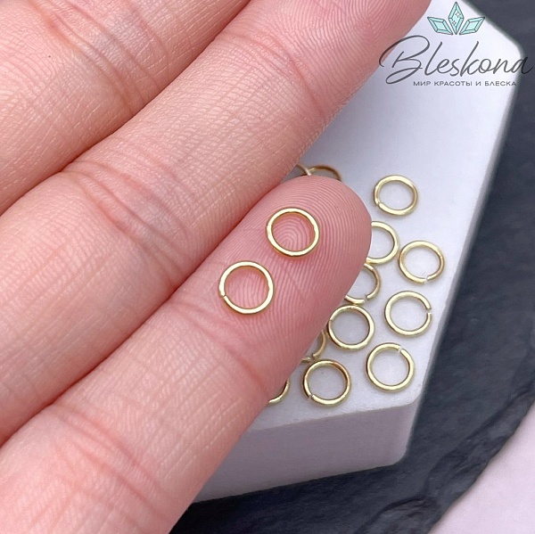 5*0,7 мм Цвет золото, Колечки уп. 1 гр. 