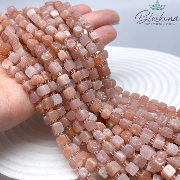 Солнечный камень куб фриформ 5,5 мм