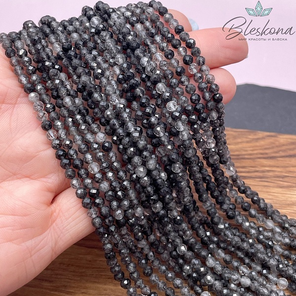 Кварц Турмалиновый алмазная огранка №3 3,5 мм