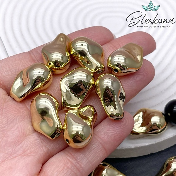 21,5*14 мм Цвет золото, Бусина фриформ